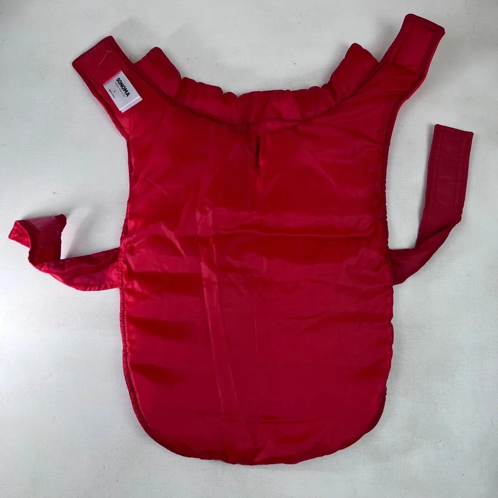 Sonoma Goods for‎ Life Red Puffer Dog Winter Vest Coat Size L